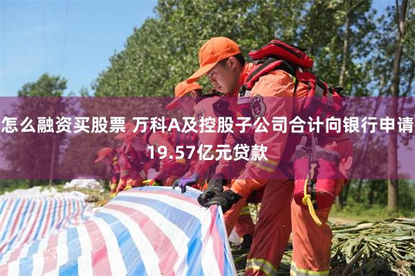 怎么融资买股票 万科A及控股子公司合计向银行申请19.57亿元贷款